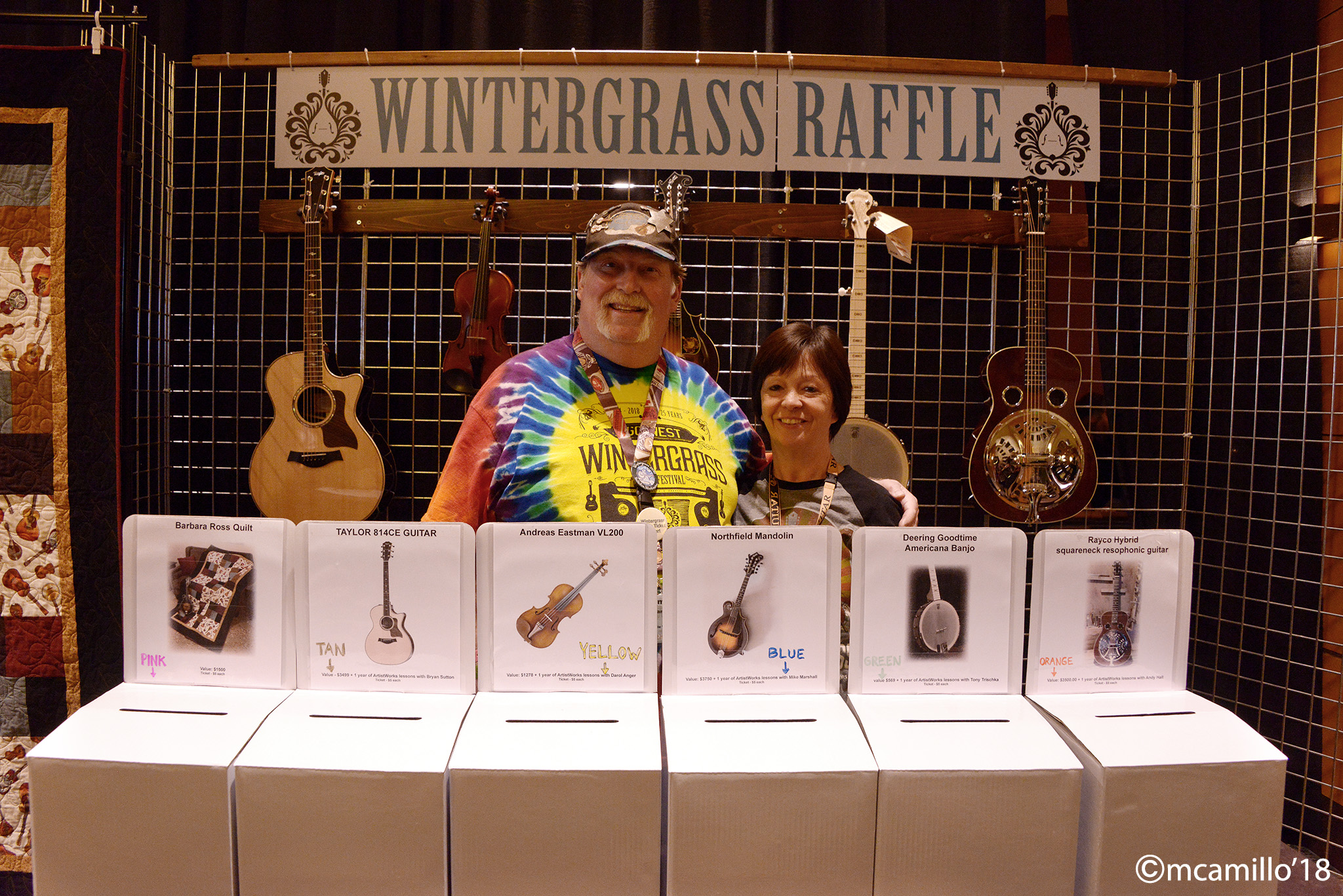 volunteers_raffle booth_jim & kathy